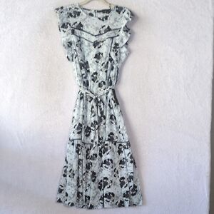 Max Sport Nordstrom Women's Floral Ruffle‎ Midi Dress Size XS